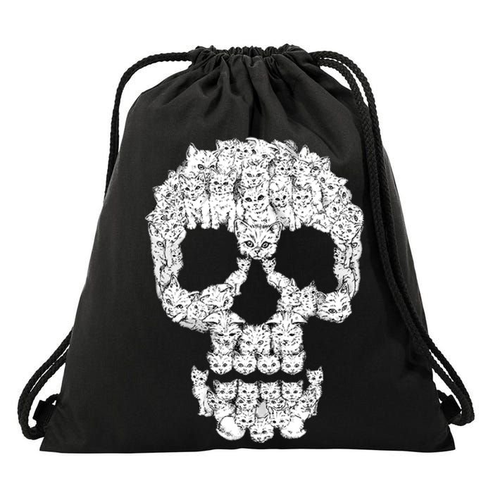 Skulls Are For Pussies Drawstring Bag