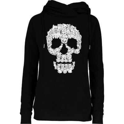 Skulls Are For Pussies Womens Funnel Neck Pullover Hood