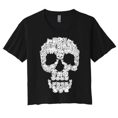 Skulls Are For Pussies Women's Crop Top Tee