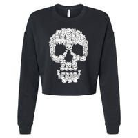 Skulls Are For Pussies Cropped Pullover Crew