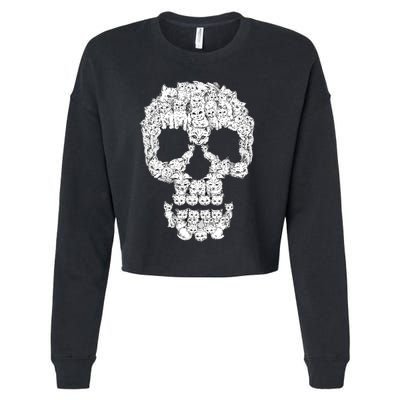 Skulls Are For Pussies Cropped Pullover Crew