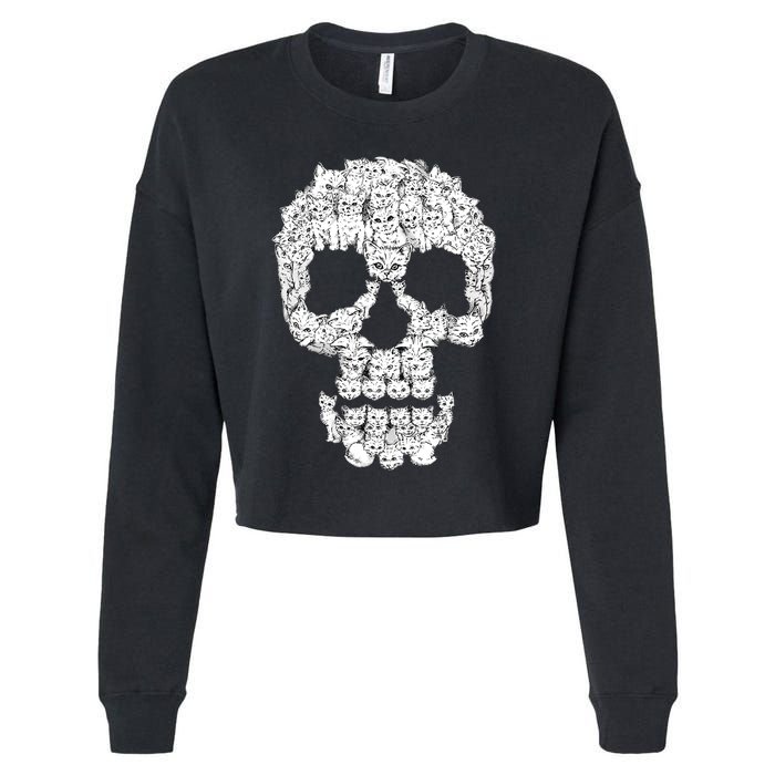 Skulls Are For Pussies Cropped Pullover Crew