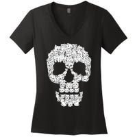 Skulls Are For Pussies Women's V-Neck T-Shirt