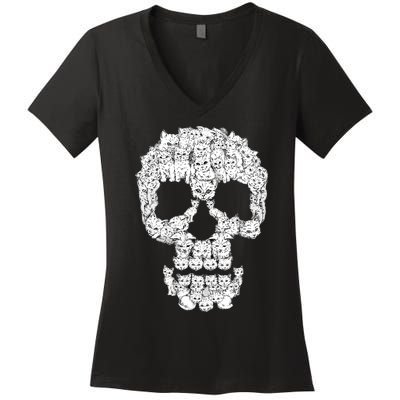 Skulls Are For Pussies Women's V-Neck T-Shirt