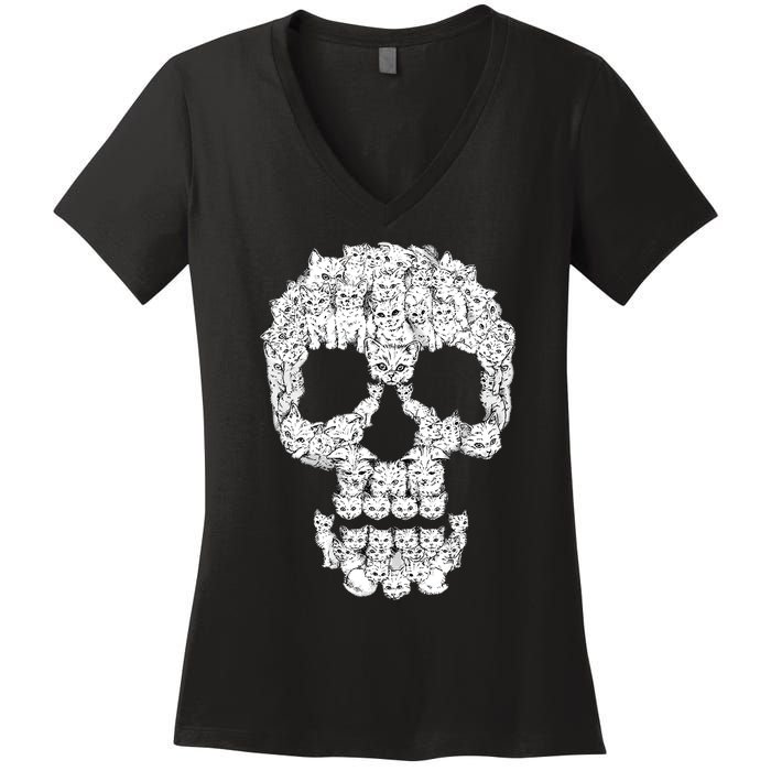 Skulls Are For Pussies Women's V-Neck T-Shirt