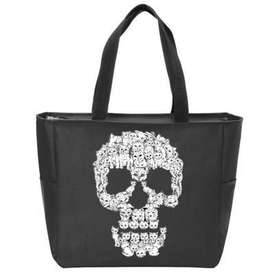 Skulls Are For Pussies Zip Tote Bag