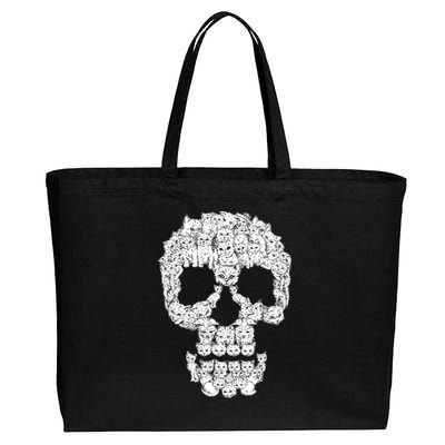 Skulls Are For Pussies Cotton Canvas Jumbo Tote