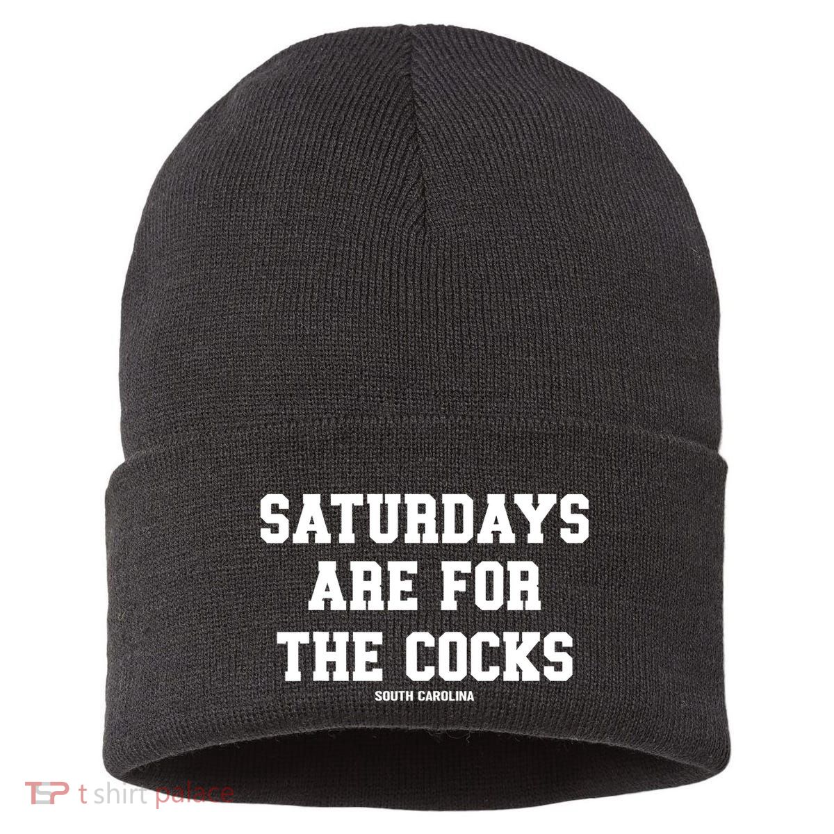 Saturdays Are For The Cocks Sustainable Knit Beanie