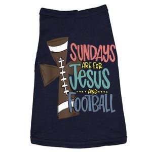 Sundays Are For Jesus And Football Funny Sport Doggie Tank