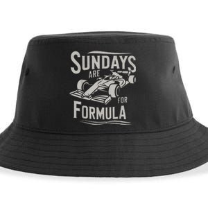 Sunday Are For Formula Racing Track Days & Motorsports Sustainable Bucket Hat