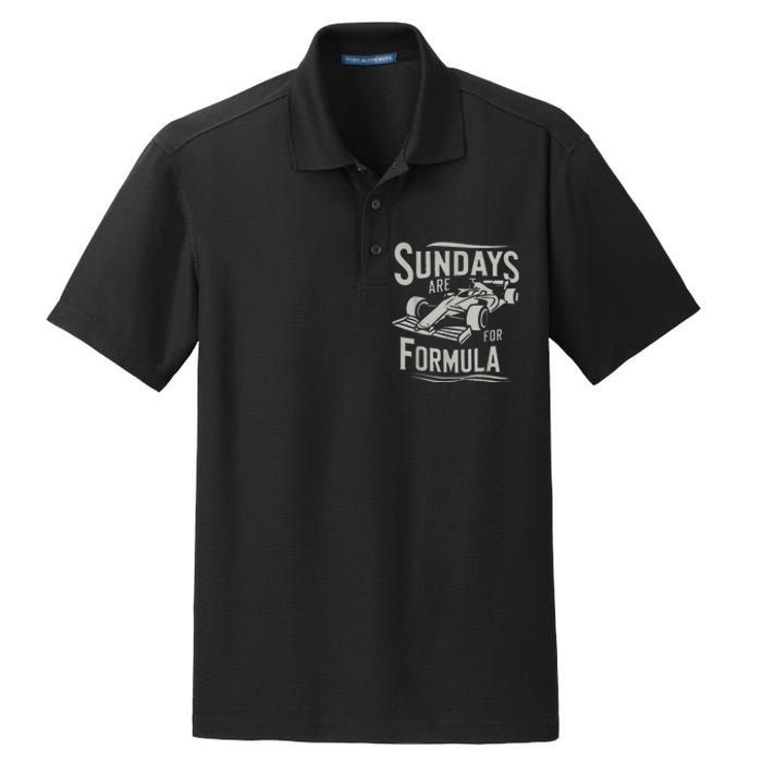 Sunday Are For Formula Racing Track Days & Motorsports Dry Zone Grid Polo