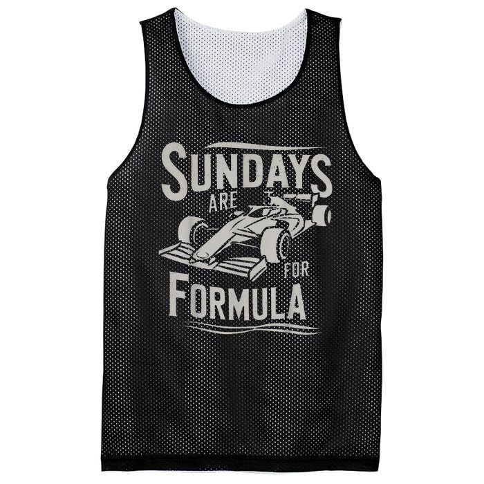 Sunday Are For Formula Racing Track Days & Motorsports Mesh Reversible Basketball Jersey Tank