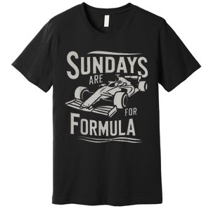 Sunday Are For Formula Racing Track Days & Motorsports Premium T-Shirt