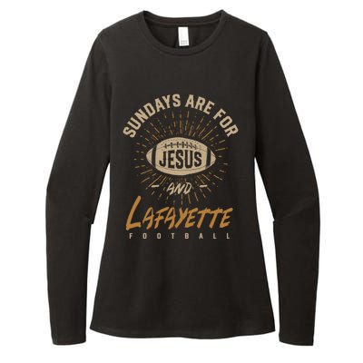 Sundays Are For Jesus And Lafayette Football Louisiana Gift Womens CVC Long Sleeve Shirt