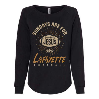 Sundays Are For Jesus And Lafayette Football Louisiana Gift Womens California Wash Sweatshirt