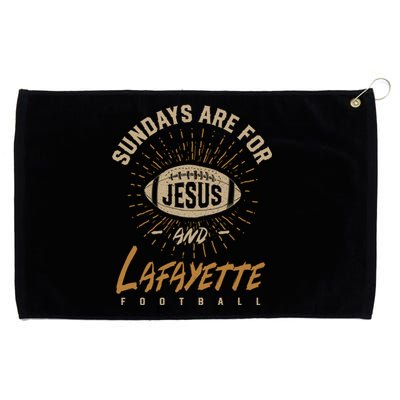 Sundays Are For Jesus And Lafayette Football Louisiana Gift Grommeted Golf Towel