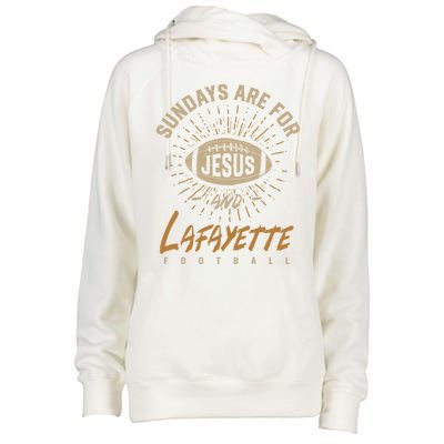 Sundays Are For Jesus And Lafayette Football Louisiana Gift Womens Funnel Neck Pullover Hood