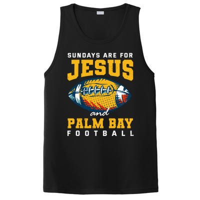 Sundays Are For Jesus And Palm Bay Football Florida Gift PosiCharge Competitor Tank