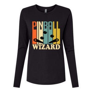 Stylish And Fun Arcade Game Pinball Wizard Design Womens Cotton Relaxed Long Sleeve T-Shirt