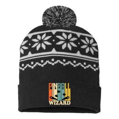 Stylish And Fun Arcade Game Pinball Wizard Design USA-Made Snowflake Beanie