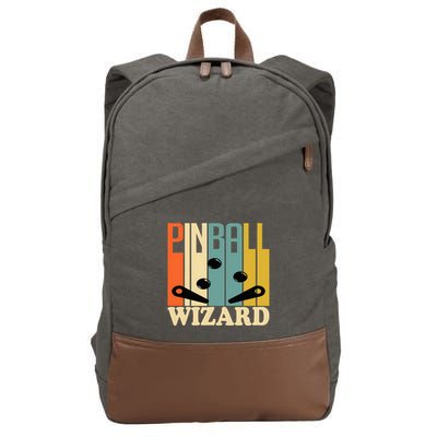Stylish And Fun Arcade Game Pinball Wizard Design Cotton Canvas Backpack