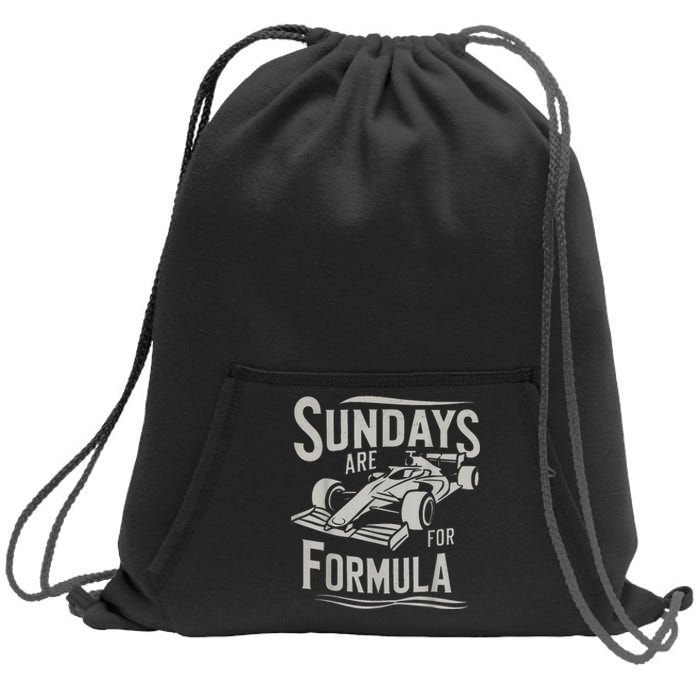 Sundays Are For Formula Racing Track Days & Motorsports Sweatshirt Cinch Pack Bag