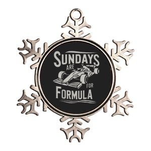 Sundays Are For Formula Racing Track Days & Motorsports Metallic Star Ornament