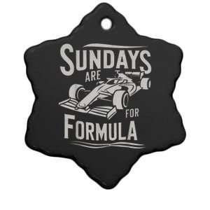 Sundays Are For Formula Racing Track Days & Motorsports Ceramic Star Ornament