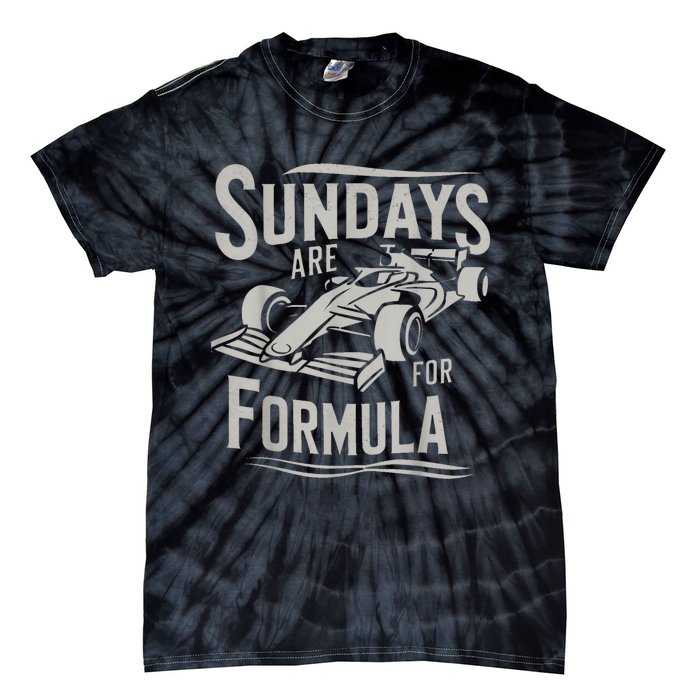 Sundays Are For Formula Racing Track Days & Motorsports Tie-Dye T-Shirt