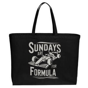 Sundays Are For Formula Racing Track Days & Motorsports Cotton Canvas Jumbo Tote