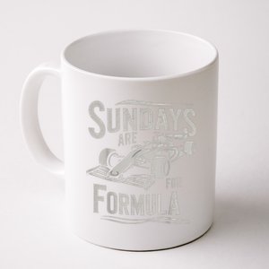 Sundays Are For Formula Racing Track Days & Motorsports Coffee Mug