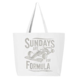 Sundays Are For Formula Racing Track Days & Motorsports 25L Jumbo Tote