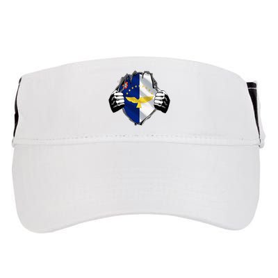 Super Azores Flag Patriotic Portugal Portuguese Roots Adult Drive Performance Visor