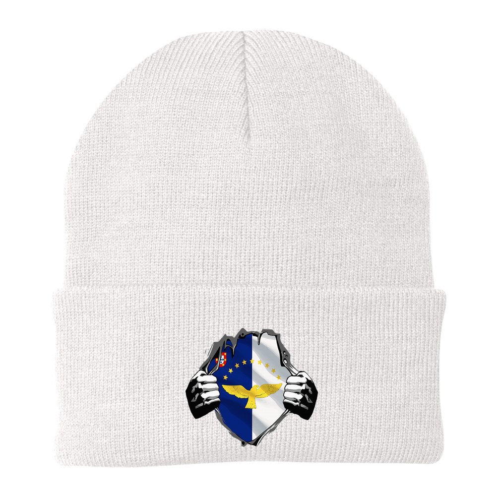 Super Azores Flag Patriotic Portugal Portuguese Roots Beanie