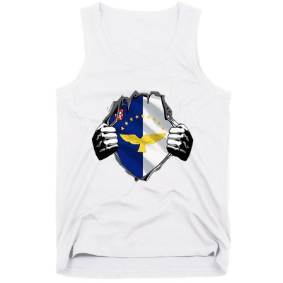 Super Azores Flag Patriotic Portugal Portuguese Roots Tank Top