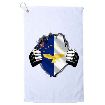 Super Azores Flag Patriotic Portugal Portuguese Roots Golf Towel