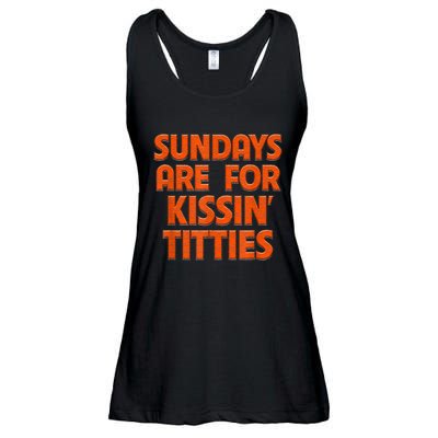 Sundays Are For Kissing Titties Funny Gag Gift For Friends Ladies Essential Flowy Tank