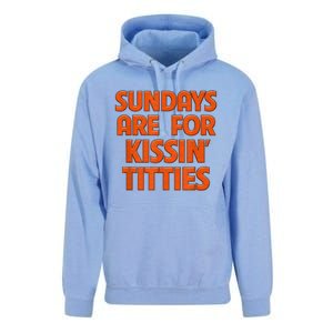 Sundays Are For Kissing Titties Funny Gag Gift For Friends Unisex Surf Hoodie