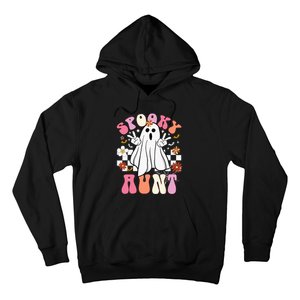 Spooky Aunt Floral Ghost Hippie Halloween Spooky Family Hoodie