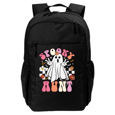 Spooky Aunt Floral Ghost Hippie Halloween Spooky Family Daily Commute Backpack