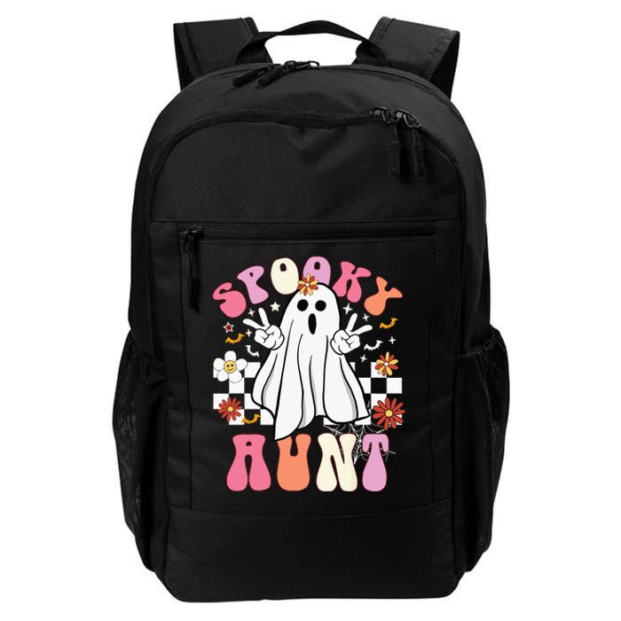 Spooky Aunt Floral Ghost Hippie Halloween Spooky Family Daily Commute Backpack