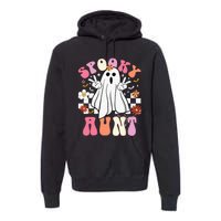 Spooky Aunt Floral Ghost Hippie Halloween Spooky Family Premium Hoodie