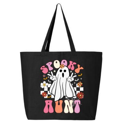 Spooky Aunt Floral Ghost Hippie Halloween Spooky Family 25L Jumbo Tote