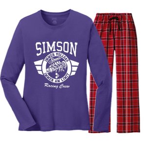 Simson Always Full Throttle Women's Long Sleeve Flannel Pajama Set 