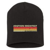 SOLUTIONS ARCHITECT Funny Job Title Birthday Worker Idea Short Acrylic Beanie