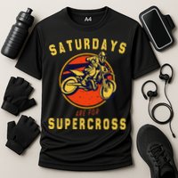 Saturdays Are For Supercross Dirt Bike Mx Racing Biker Cooling Performance Crew T-Shirt