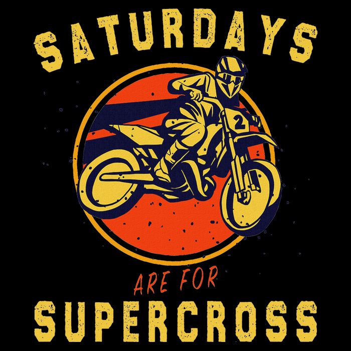 Saturdays Are For Supercross Dirt Bike Mx Racing Biker Cooling Performance Crew T-Shirt