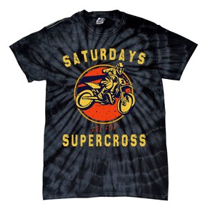 Saturdays Are For Supercross Dirt Bike Mx Racing Biker Tie-Dye T-Shirt