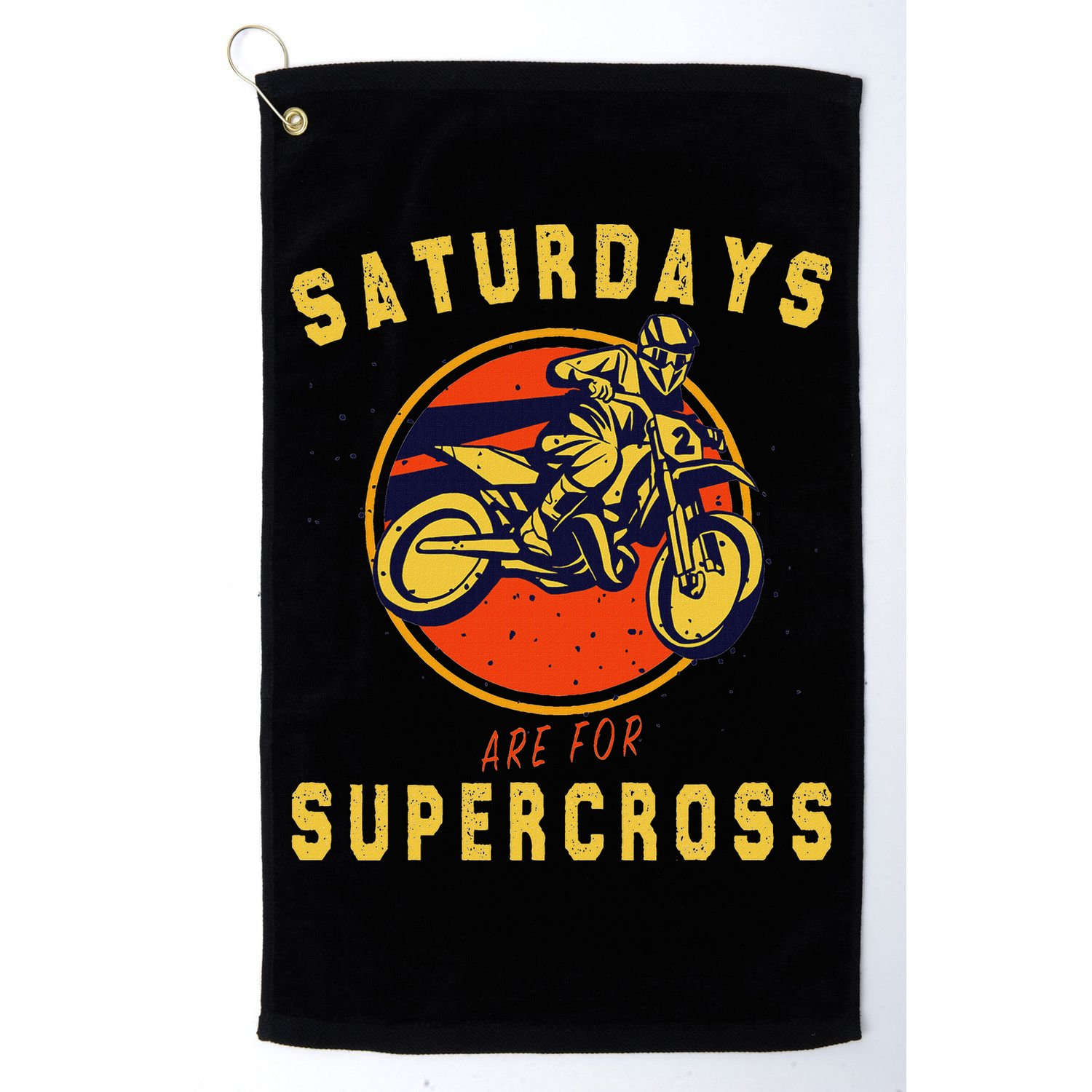 Saturdays Are For Supercross Dirt Bike Mx Racing Biker Golf Towel