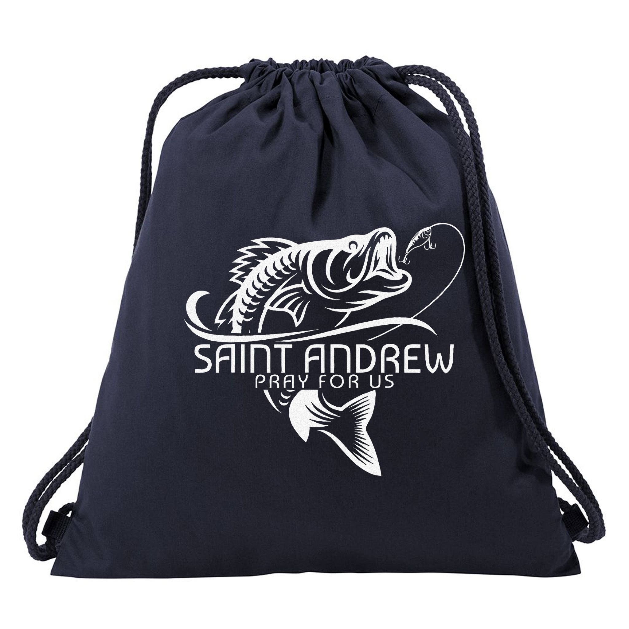 St Andrew Fishing Saint Of Fisherman Catholic Saint Drawstring Bag
